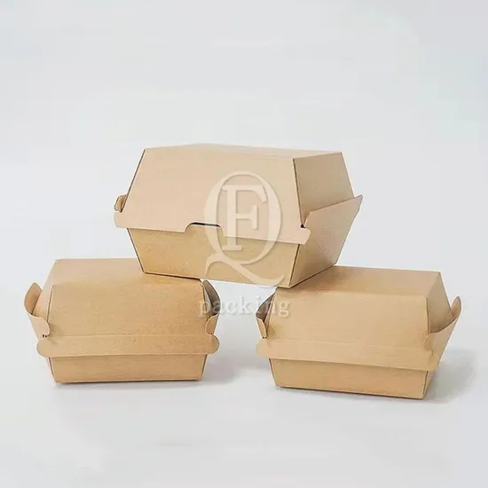 Oil-Resistant No Deformation Customized Personalized Hamburger Box for Express Delivery