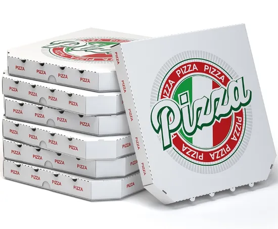 Factory Wholesale Custom Inch Biodegradable Carton Eco-Friendly Delivery Packaging Corrugated Paper Pizza Box
