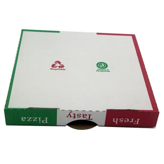 12inch Wholesale Custom Food Grade Pizza Box Supplier Disposable Biodegradable Corrugated Paperpackaging Container Take Away Box