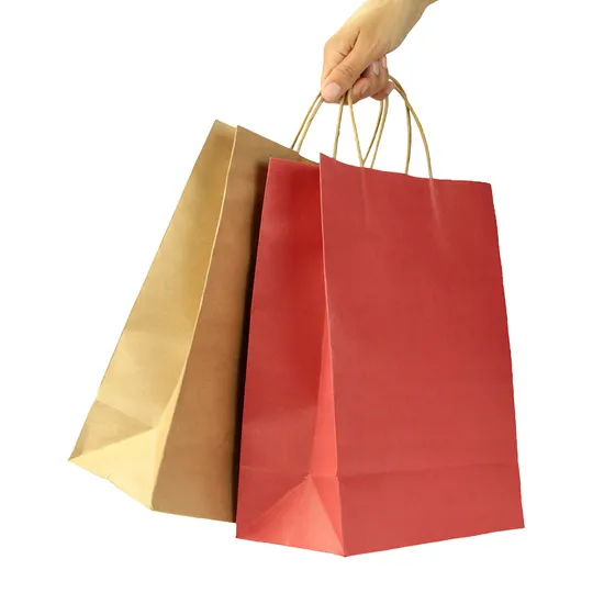Factory Wholesale Cheap Luxury Gift Shopping Kraft Paper Bag with Custom Logo
