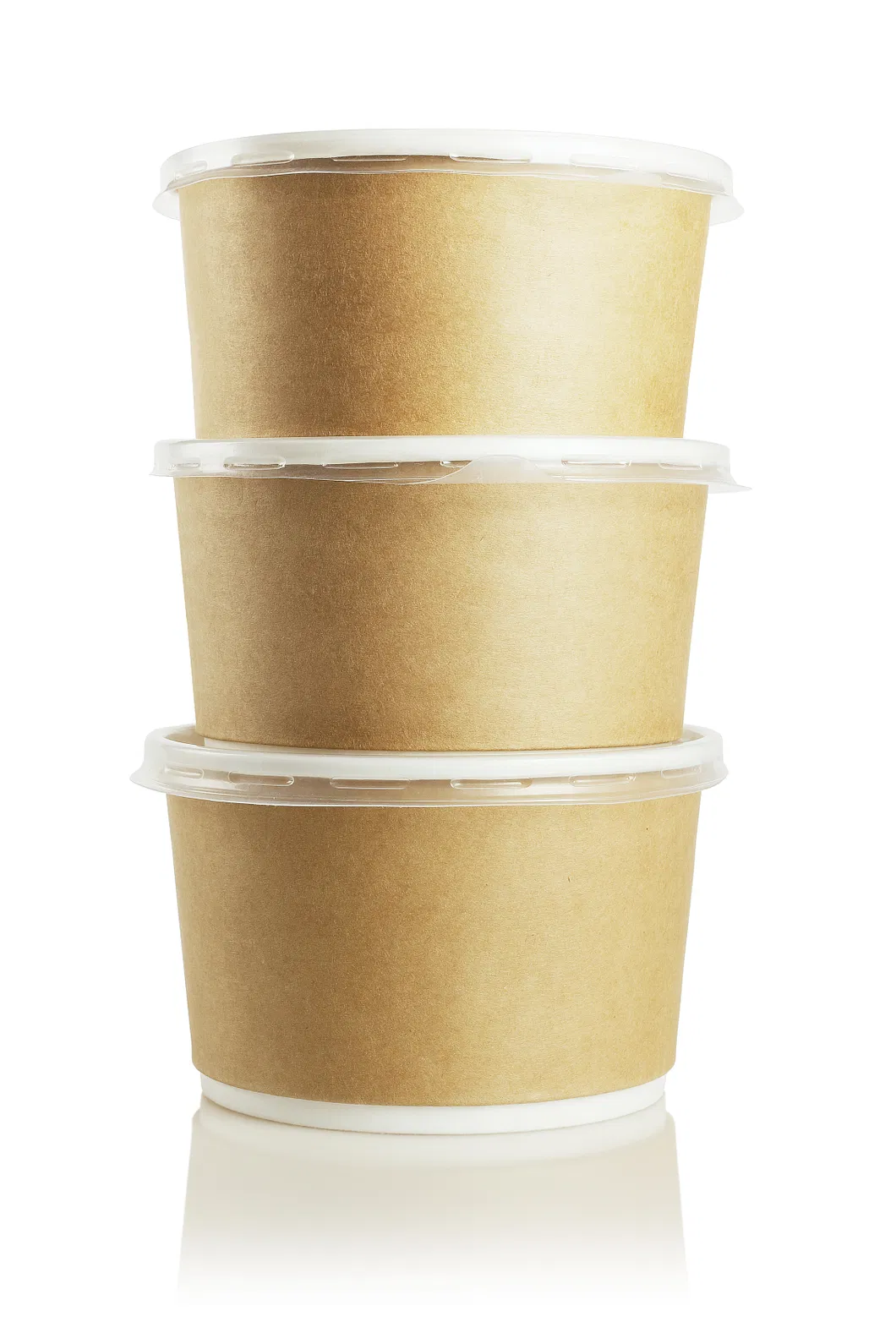 Wholesale Custom Printing Disposable Food Container Salad Kraft Paper Bowl with Lid