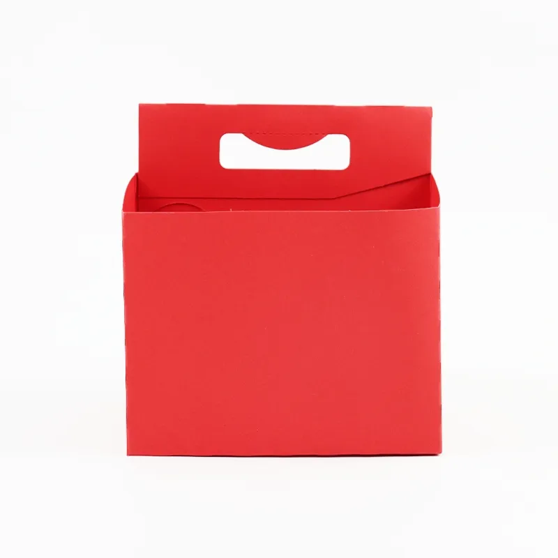 Factory Cheap Wholesale Custom Portable Disposable Degradable Takeaway Cardboard Paper Coffee Cup Carriers with Handle