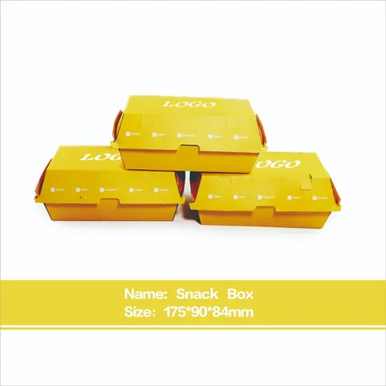 Compostable Disposable Paper Food Box for Hamburger 6inch