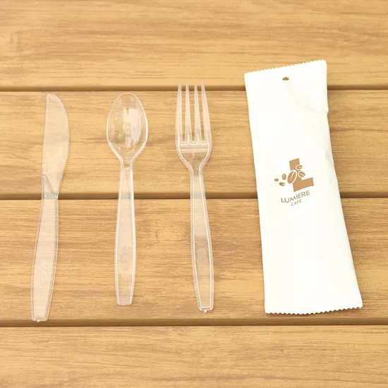 Wholesale Customized Printing Size Eco-Friendly Disposable Knife Fork and Spoon Wooden Cutlery