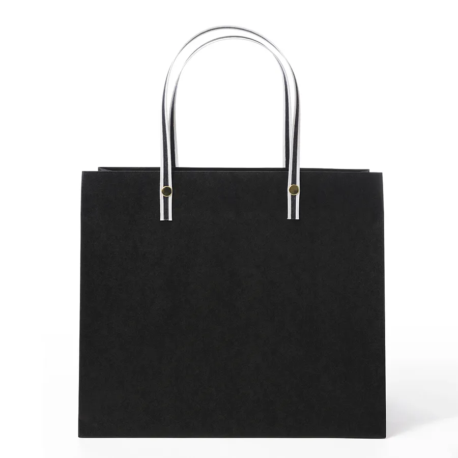 High Quality Retail Shopping Bag Decorative Gift Bags Customized Logo Paper Bag with Handle and Rivet