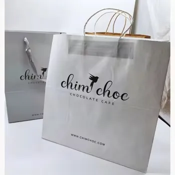 High Quality Recycled Eco-Friendly Restaurant Food Delivery Package Paper Bags for Cosmetics