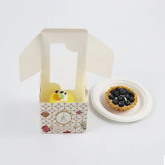 Cake Box Wholesale Disposable Bakery Boxes, Takeaway Cake Box with Window Custom Logo, High End Custompackaging Cake Box