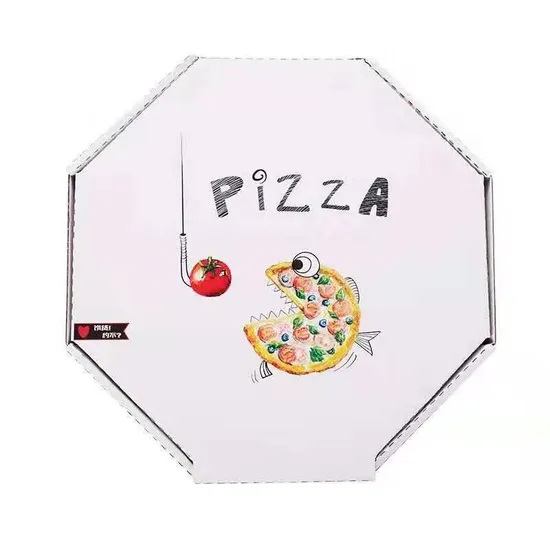 Factory Cheap Wholesale Customized Disposable Eco-Friendly Offset Printing Corrugated Kraft Paper Fast Food Lunch Meal Packaging Pizza Box for Food Use