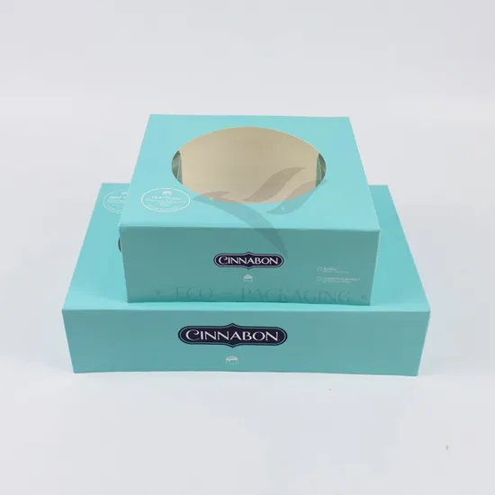Food Grade Paper Foldable Bread Egg Tart Food Packaging Birthday Dessert Biscuit Cake Box with Handle
