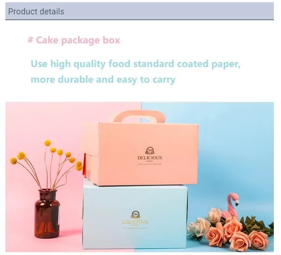 Factory Cheap Custom Printed Logo Luxury Multi-Color Food Grade Eco-Friendly Safe Doughnut Wholesale Disposable Bakery Packaging Cake Box