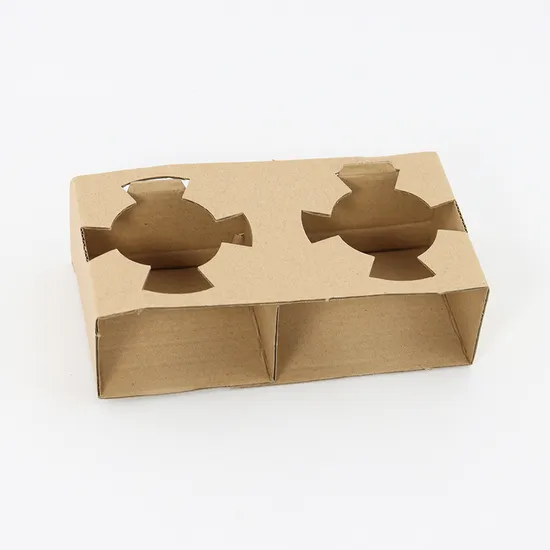 Disposable Biodegrade Drink Food Container Customized Eco Friendly Coffee Paper Cup Carrier 2-Cell and 4-Cell