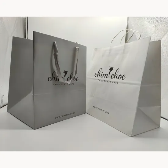 Factory Cheap Wholesale High-Quality Degradable Kraft Card Paper Food Gift Bag with Handle Custom Colorful Portable Packaging Shopping Bag