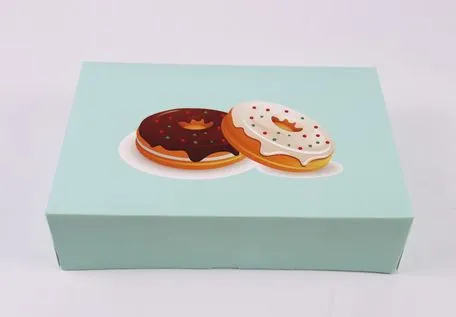 Factory Cheap Custom Printed Logo Size Food Grade Doughnut Wholesale Disposable Bakery Delivery Packing Macaron Paper Cupcake White Cardboard Box