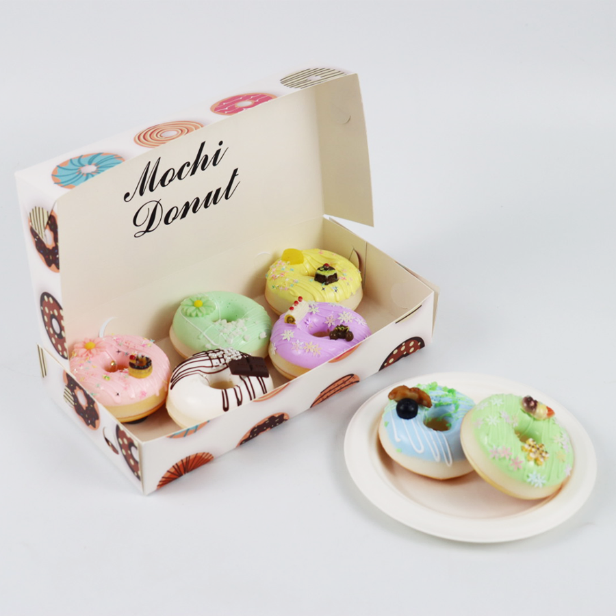 Wholesale Customized Logo Food Grade Cake Cookies Chocolate Desert Donut Cupcake Biscuit Macaron Bakery Pies Sweet Food Candy Cardboard Paper Packaging Box