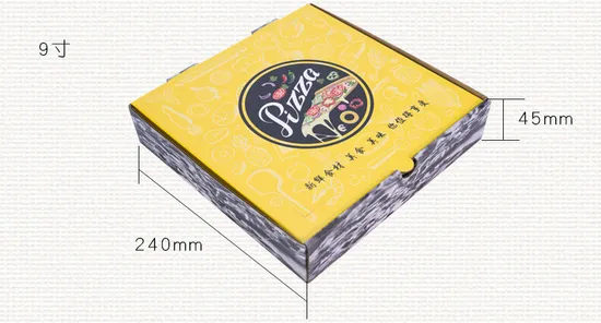 China Factory Wholesale Customized Printing Logo High-Quality All Size Color Kraft Paper Corrugated Food Grade Degradable Fast Food Lunch Packaging Pizza Box