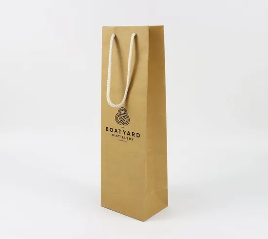 Custom Logo Printed White Kraft Paper Shopping Packaging Bag