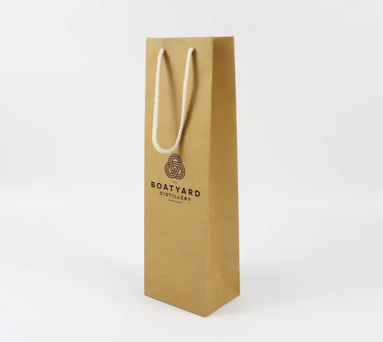 Custom Logo Printed White Kraft Paper Shopping Packaging Bag