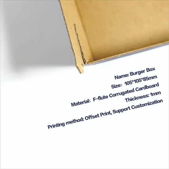 Custom Logo Printed Brown Kraft Paper Cardboard Food Grade Hamburger Boxes Takeaway Take Outfood Container Fast Food Box