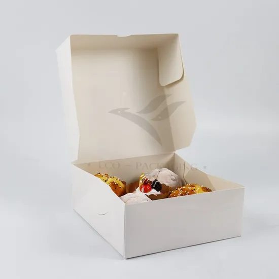 Factory Wholesale Affordable Personalized Luxury Customized Printed Logo Size Food Grade Disposable Packaging Macaron Cake Doughnut Sweet Cardboard Box