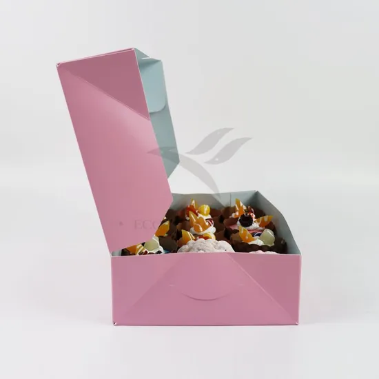 Factory Wholesale Cheap Personalized Luxury Customized Printed Logo Size Food Grade Disposable Packaging Macaron Cake Doughnut Sweet Cardboard Box