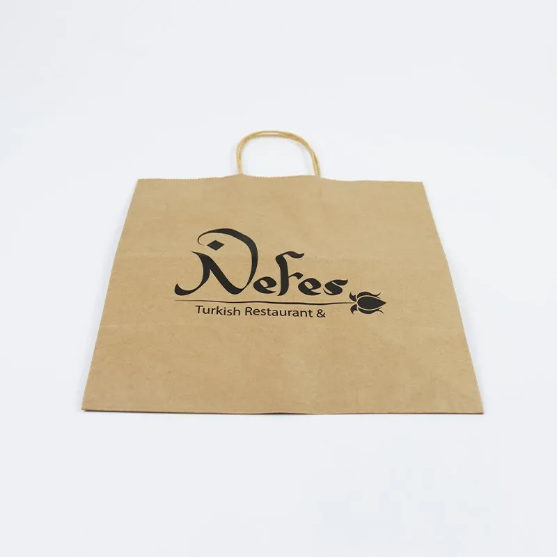 Factory Wholesale Custom Print Luxury Personalized Degradable Recyclable Shopping Gift Food Arts Crafts Packaging Kraft Cardboard Paper Bag with Portable Handle