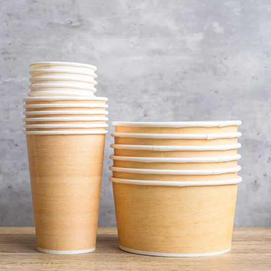 Custom Disposable 8oz Double Ripple Wall Coffee Paper Cups