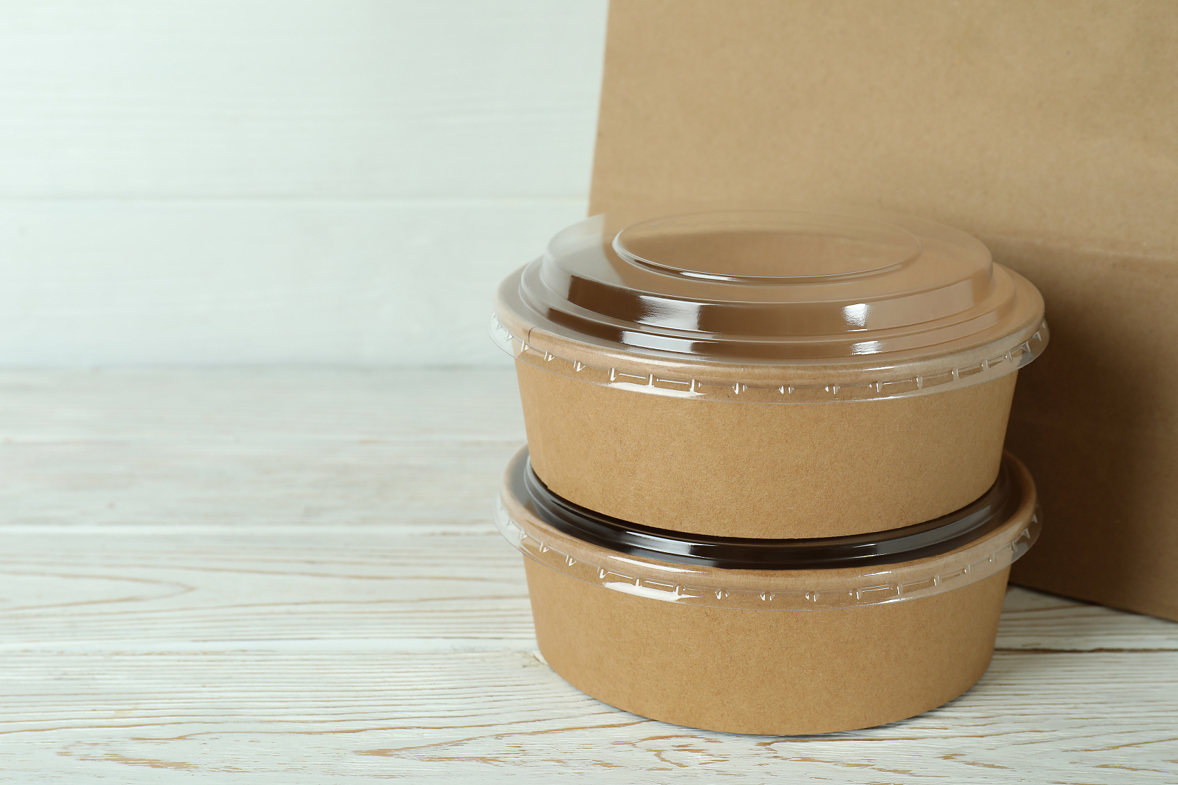 Cheap Wholesale Disposable Food Grade Eco-Friendly Customized Printing Kraft Paper Bagasse Food Salad Packaging Container Bowl Coating Soup Cup with Lid