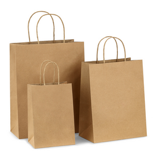 Wholesale Customized Printing Logo Luxury Personalized Degradable Shopping Gift Food Cosmetic Jewelry Packaging Kraft Cardboard Paper Bag with Handle