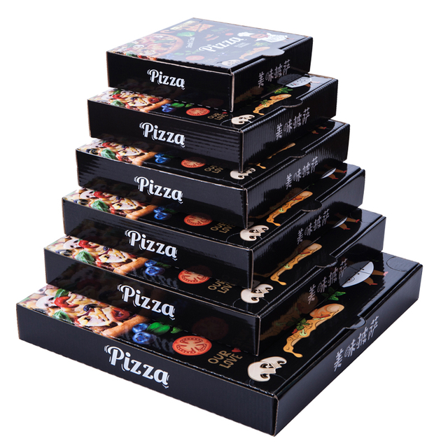 Factory Cheap Food Grade White Corrugated Cardboard Pizza Box Wholesale Pizza Box Supplier Custom Pizza Paper Boxes