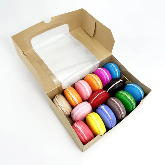 Kraft Paper Cake Box Cake Box with Clear Window Cupcake Cup Cake Dessert Wedding Party Birthday Packing Box