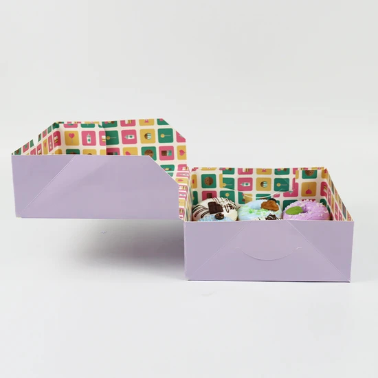 Hot Selling Wholesale Custom Bakery Mochi Donuts Packaging Doughnut Box with Insert Bakery Cake Donuts and Cookie Doughnut Box
