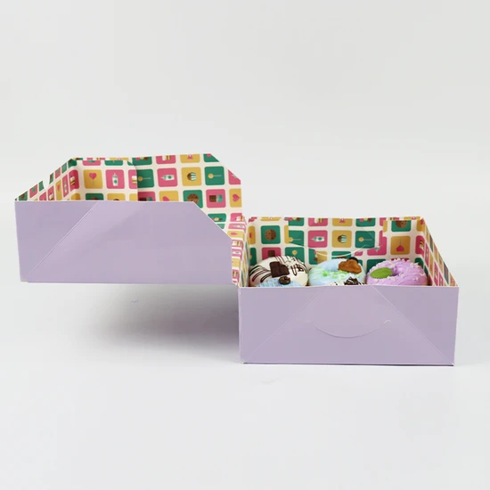 Hot Selling Wholesale Custom Bakery Mochi Donuts Packaging Doughnut Box with Insert Bakery Cake Donuts and Cookie Doughnut Box