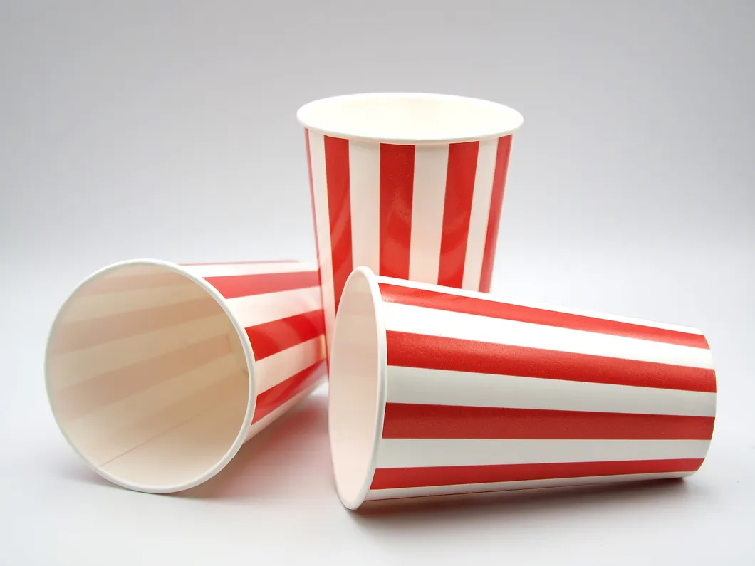 High Quality Customize Print Paper Popcorn Cup Biodegradable Cup Single Wall Paper with Lid/No Lid Cup
