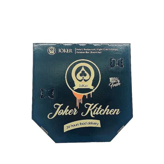 Disposable 12 14 16 18 Inch Custom Black Pizza Boxes Cheap Paper Pizza Box with Logo