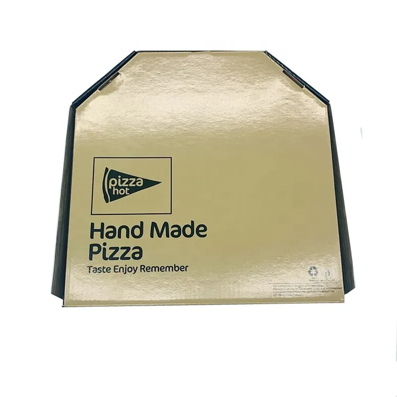 Disposable 12 14 16 18 Inch Custom Black Pizza Boxes Cheap Paper Pizza Box with Logo