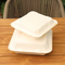 10*10*8.5 Natural or White Disposable Biodegradable Bagasse Paper Hamburger Box Food Packaging