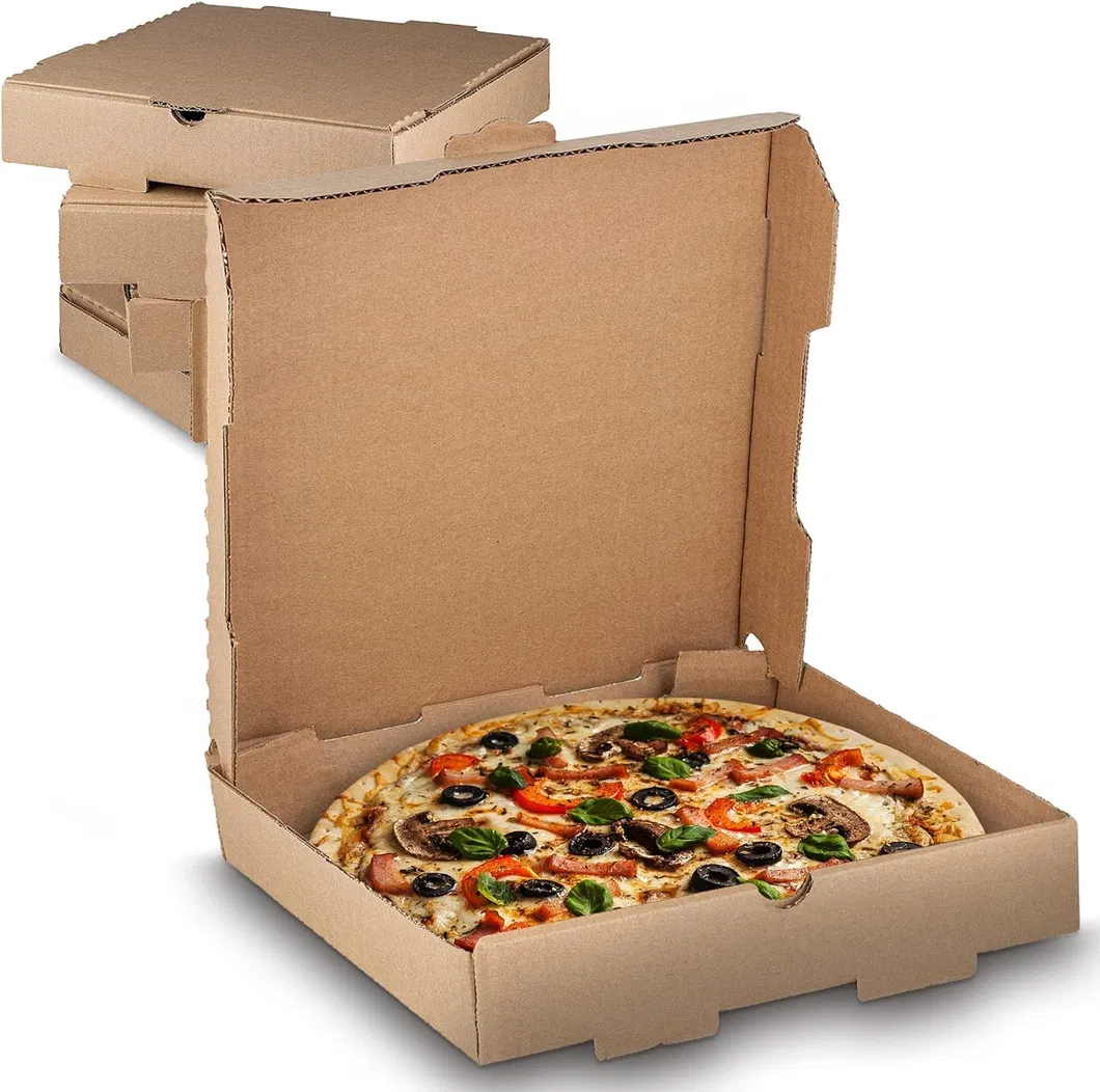 Cheap Price 10 12 14 16 18 Inch Corrugated Cardboard Wholesale Custom Pizza Box.