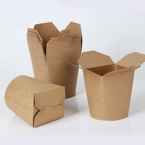 High Quality Ice Cream Cone Box Recyclable Takeaway Packaging Box Waffle Kraft Paper Boxes