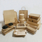 Disposable Take Away Package Snack Container Kraft Lunch Paper Box Restaurant Salad Box for Fast Food with Slots