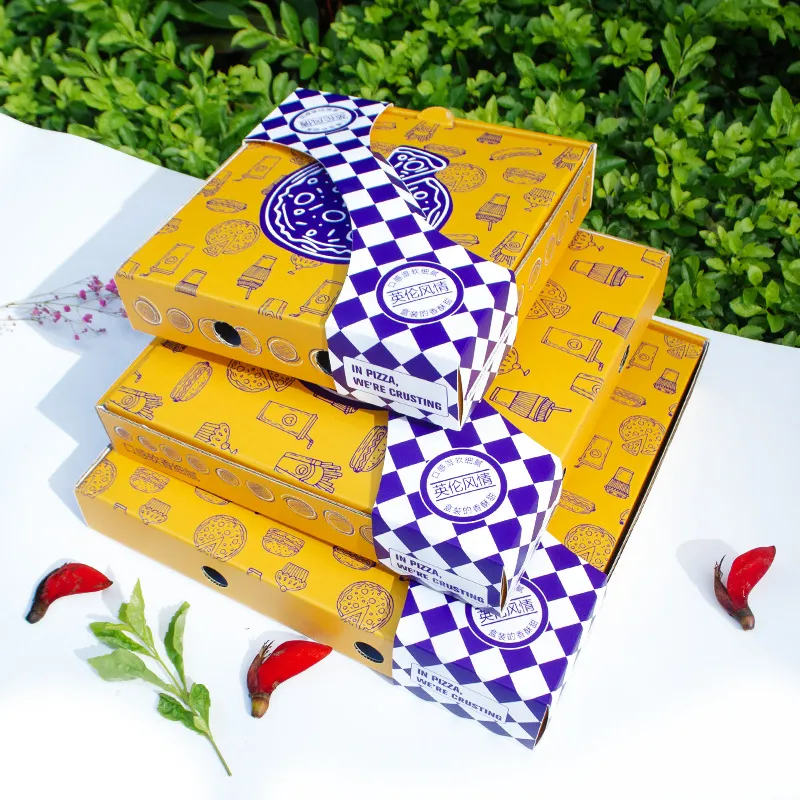 Personality Take Away Pizza Box Custom Logo Printed Biodegradable Pizza Box