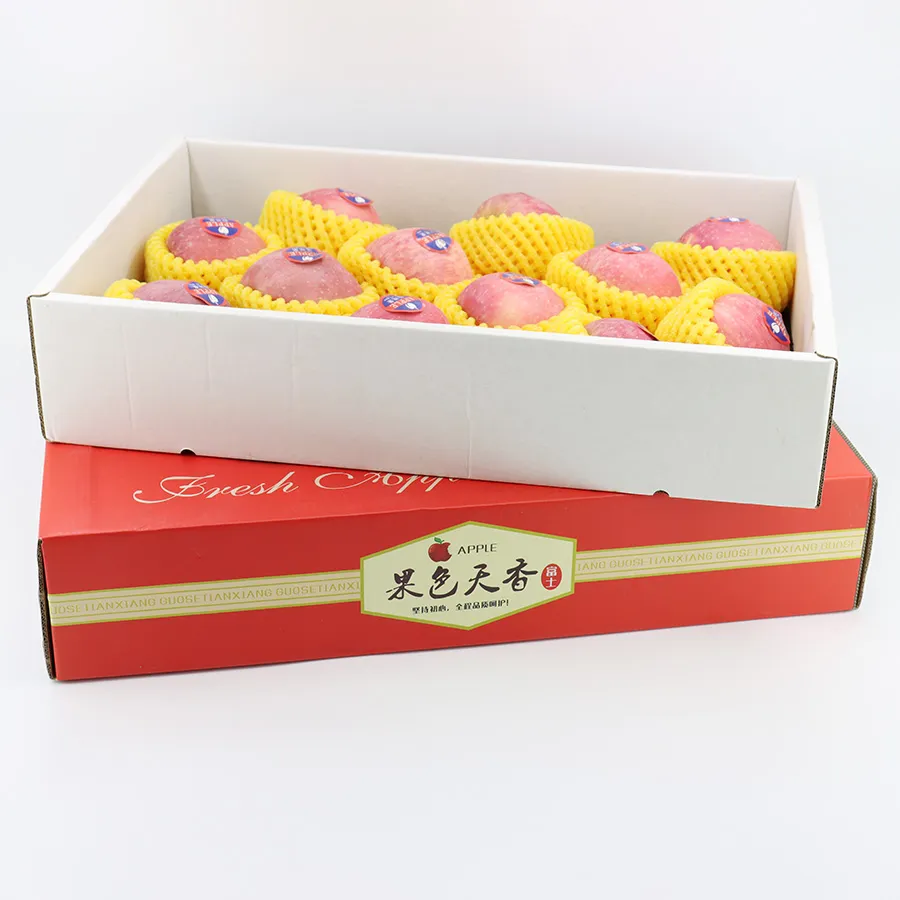 Biodegradable Corrugated Shipping Box Apple Fruit Paper Packing Box