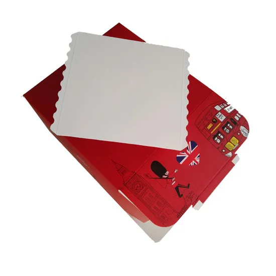 High Quality Cheap Color Paper Cake Box Custom Cake Kraft Paper Packaging with Handle