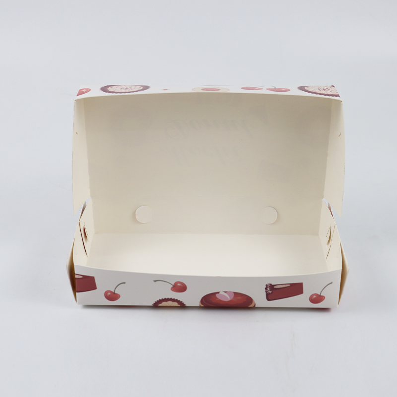 Packaging Food Doughnut Box Wholesale Custom Churros Fast Food Printed Donut Box