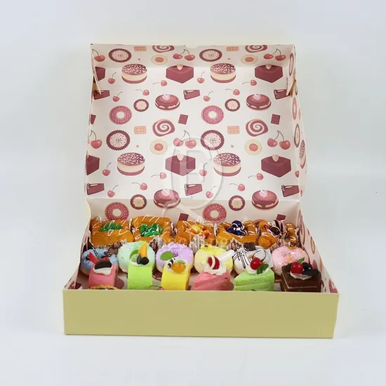 Moisture-Proof High-Quality Printing Customized White Small Cake Boxes Packaging for Birthday Delivery