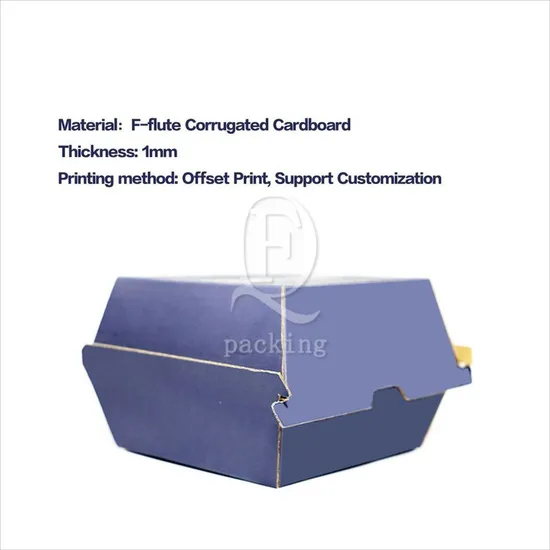 Ventilation Hole Design Sealed Design Customized Disposable Hamburger Box for Movie Theaters