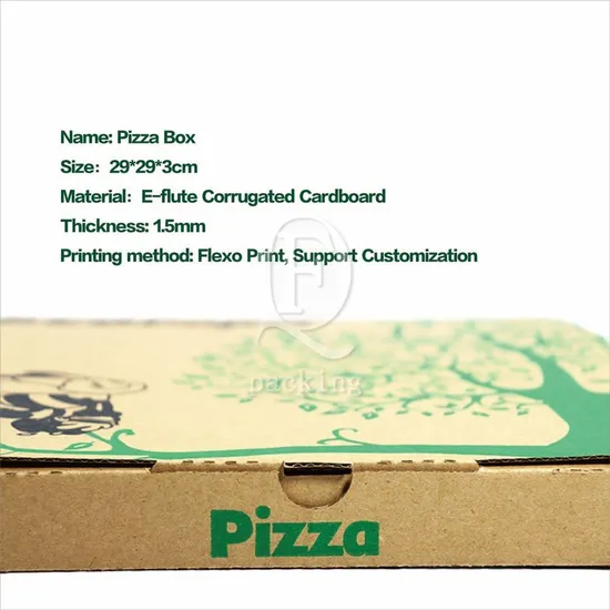 Anti-Slip Bottom Moisture Resistance Customized Pizza Box for Takeaway Food Delivery