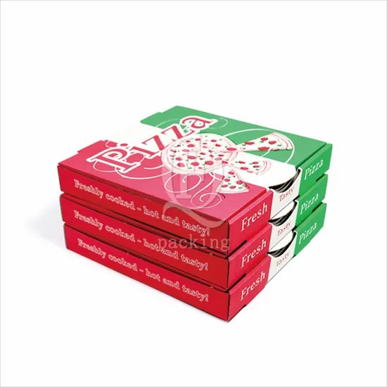 No Squeezing Compact Structure Customized Corrugated Pizza Box for School Dinner