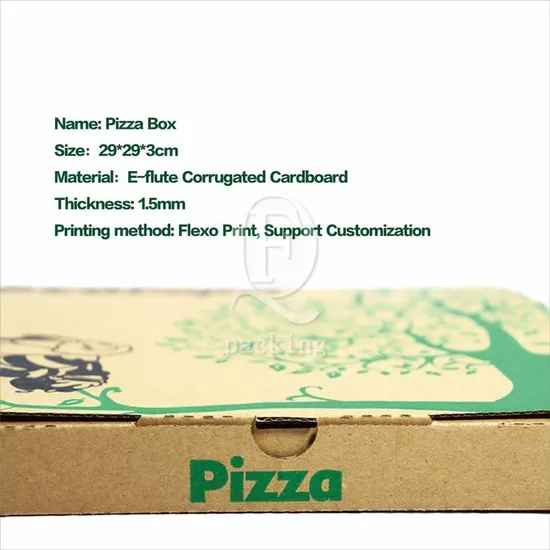 Sturdy Structure Smooth Inner Wall Customized Pizza Packing Box for Pizza Restaurant