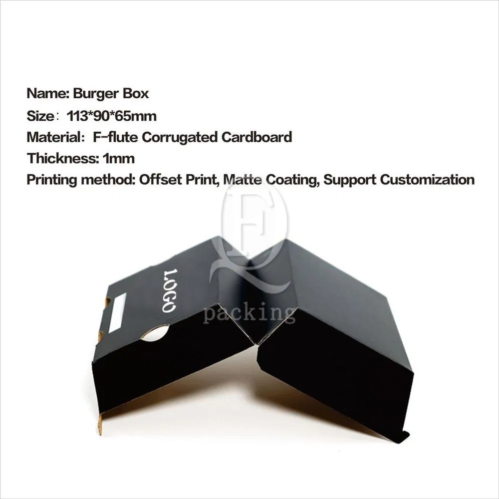 Environmentally Friendly Leak-Proof Customized Burger Kraft Paper Box for Birthday Parties