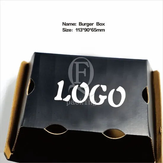 Easy to Carry Lightweight Customized Hamburger Packing Box for Working Lunches